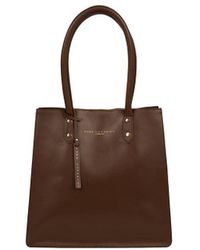 Pure Luxuries - 'Henley' Ombré Chestnut Vegetable-Tanned Leather Shopper Bag - Lyst