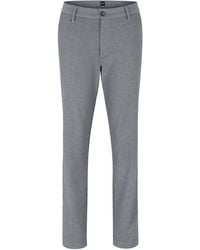 BOSS - Kane Solid Patterned Straight Chinos - Lyst