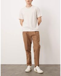 ASOS - Smart Tapered Cotton Chino Trousers - Lyst