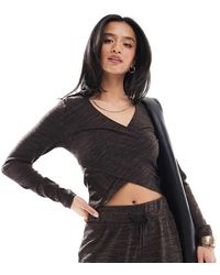 Vero Moda - Cross Front Jersey Top Co-Ord - Lyst
