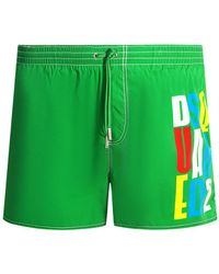 DSquared² - Multi-Colour Block Logo Swim Shorts Polyamide - Lyst