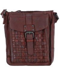Ashwood Leather - 'Tramonto' Vintage Woven Crossbody Bag - Lyst