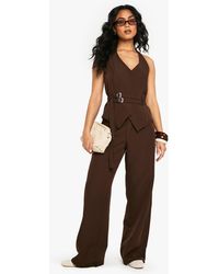 Boohoo - Fit & Flare Tailored Trouser - Lyst