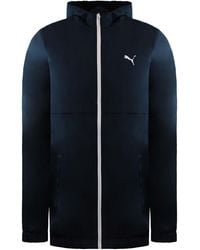 PUMA - Solid Dark Slate Windbreaker Jacket - Lyst