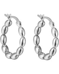 SEOL + GOLD - Sterling Beaded Hoops - Lyst