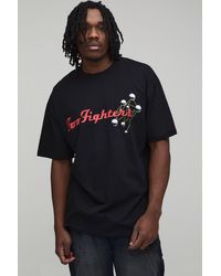BoohooMAN - Tall Oversized Foo Fighters License Printed T-Shirt - Lyst