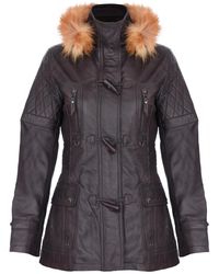 Infinity Leather - Quilted Hooded Parka Jacket-Northampton - Lyst