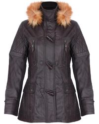 Infinity Leather - Quilted Hooded Parka Jacket-Northampton - Lyst
