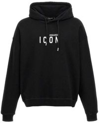 DSquared² - Relaxed Hoodie Icon Logo Cotton - Lyst