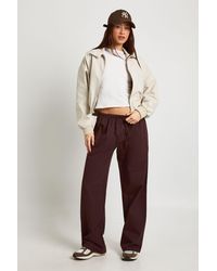 Boohoo - Tall Chambray Drawcord Wide Leg Trousers - Lyst