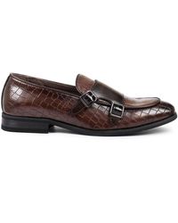 Infinity Leather - Vegan Double Monk Strap Loafer Shoes - Lyst