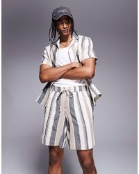 South Beach - Drawstring Textured Shorts - Lyst