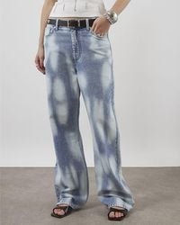 River Island - Straight Leg Jeans High Rise Relaxed Cotton - Lyst