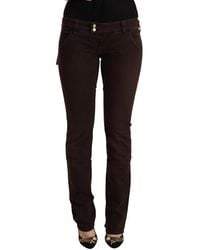 CYCLE - Dames Bruine Katoenen Stretch Lage Taille Slim Fit Denim Jeans - Lyst
