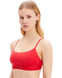 Calvin Klein - Embossed Icon Holiday Bralette Bra - Lyst