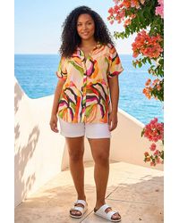 Roman - Curve Swirl Print Button Shirt - Lyst