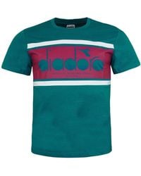 Diadora - Logo Deep Lake T-Shirt - Lyst