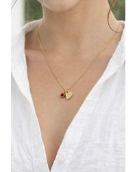 SVNX - Mini Heart & Janurary Birthstone Necklace - Lyst