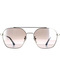 Police - Zonnebril Spl771 Vibe 2 579x Shiny Palladium Smoke Silver Mirror - Lyst