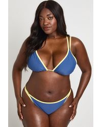 Boohoo - Plus Contrast High Leg Bikini - Lyst