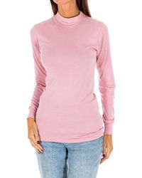 Kisses&Love - Long-Sleeved T-Shirt With Half-High Collar 1625-M - Lyst