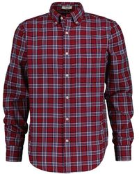GANT - Men's Regular Fit Archive Oxford Check Shirt In Red - Lyst