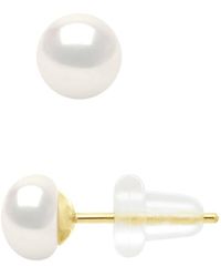 Ateliers Saint Germain - Earrings Real Cultured Freshwater Pearls Button 5-6 Mm - Lyst
