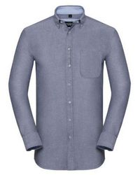 Russell - Collection Long Sleeve Tailored Oxford Shirt (Oxford/Oxford) - Lyst