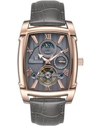 Heritor - Valentin Leather-Band Watch W/Date - Lyst