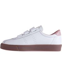 Superga - Ladies 2870 Sport Club S Contrast Detail Leather Trainers Smoke) - Lyst