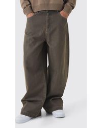 BoohooMAN - Parachute Baggy Washed Jeans - Lyst
