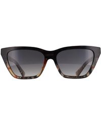 Burberry - Cat Eye Check Sand Gradient Polarized Be4468 - Lyst