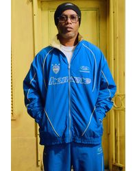 BoohooMAN - Oversized Funnel Neck Nylon Track Top - Lyst