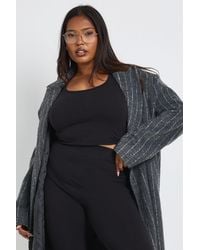 Boohoo - Plus Basic Square Neck Long Sleeve Top - Lyst