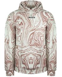 Nicce London - Logo Pullover Long Sleeve White Pink Ash Hoodie 211 1 02 02 0338 Cotton - Lyst
