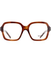 Miu Miu - Square Striped Tobacco Mu03Yv - Lyst