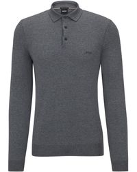 BOSS - Bono-L Long Sleeved Polo Shirt Medium Cotton - Lyst