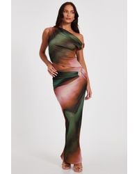 Quiz - Mesh One Shoulder Crop Top - Lyst