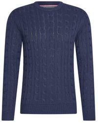Cappuccino Italia - Sweaters Cable Pullover Navy Blauw - Lyst