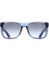 Ray-Ban - Rectangle Transparent Gradient Polarized Rb4165 Justin - Lyst