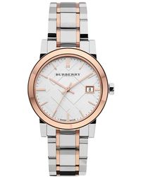 Burberry - Bu9105 The City Uhr Silber Rose - Lyst