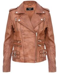 Infinity Leather - Brando Biker Jacket-Loddon - Lyst