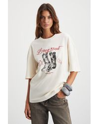 Grimelange - Printed Crew Neck T-Shirt - Lyst