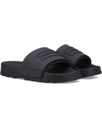 HUNTER - Core Embossed Slider Slides Pu - Lyst
