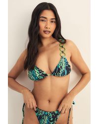 Nasty Gal - Snake Ring Triangle Tie Side Bikini Set - Lyst