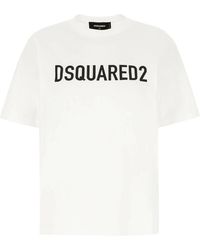 DSquared² - Bold Logo Loose Fit T-Shirt Cotton - Lyst