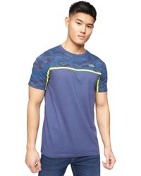 Crosshatch - Brightling Camo T-shirt (denim Blauw) - Lyst