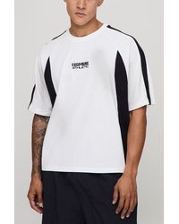 BoohooMAN - Oversized Boxy Washed Panelled T-Shirt - Lyst