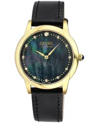 Gevril - Airolo Swiss Diamond 13027 Leather Quartz Watch - Lyst