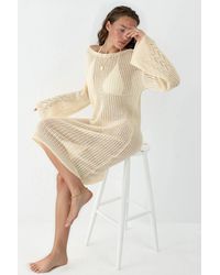 Hiccup - 100% Cotton Midi Knitwear Beach Dress - Lyst